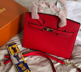 CARTERA HERMES BIRKIN PAÑUELO ROJA de Hermès