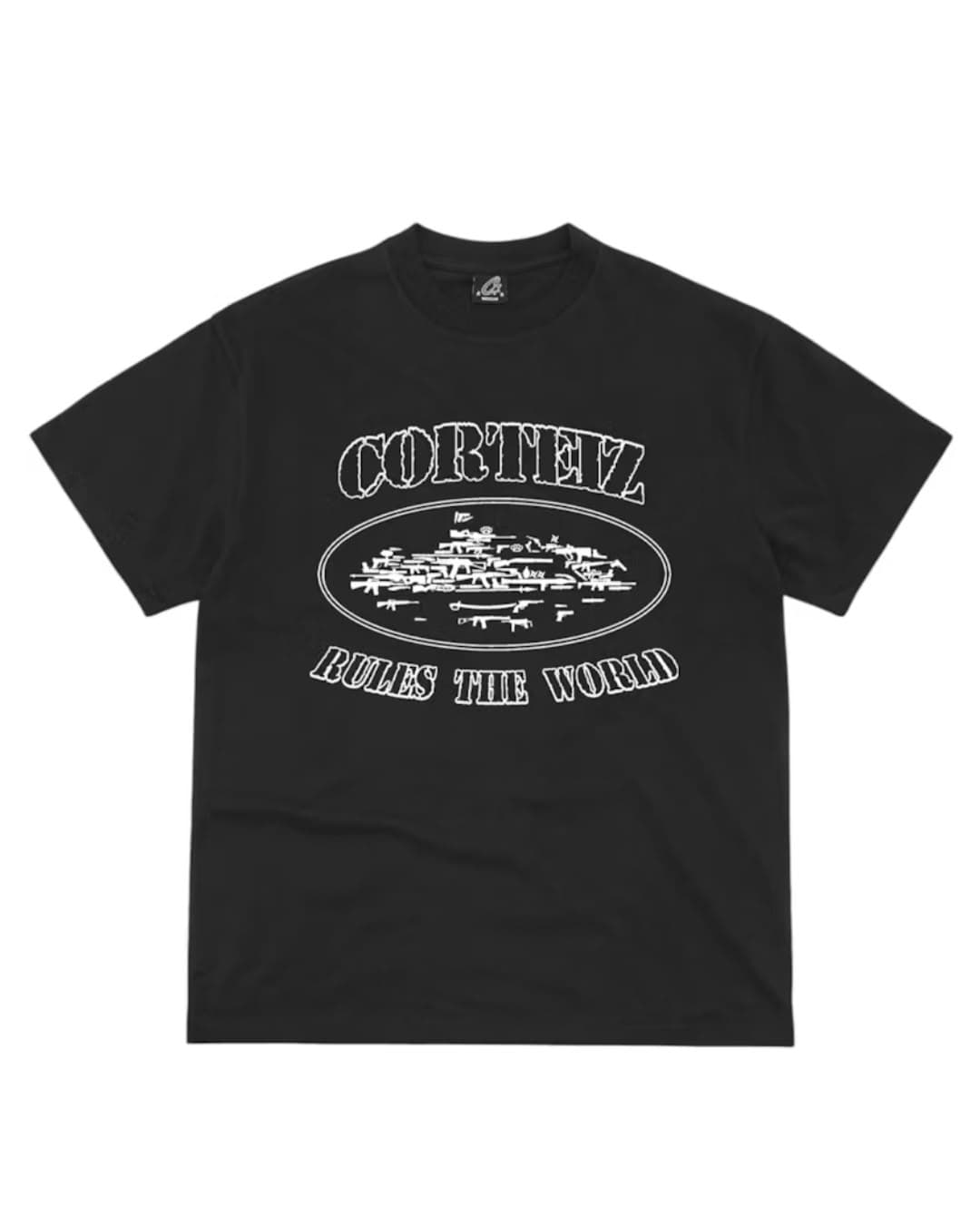 Remera Negra Corteiz Gun Logo de Corteiz